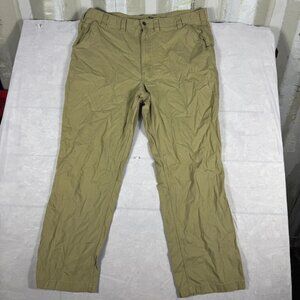 Carhartt Work Pants Mens Olive Green Straight Leg Relaxed Fit Outdoor Size 44x32